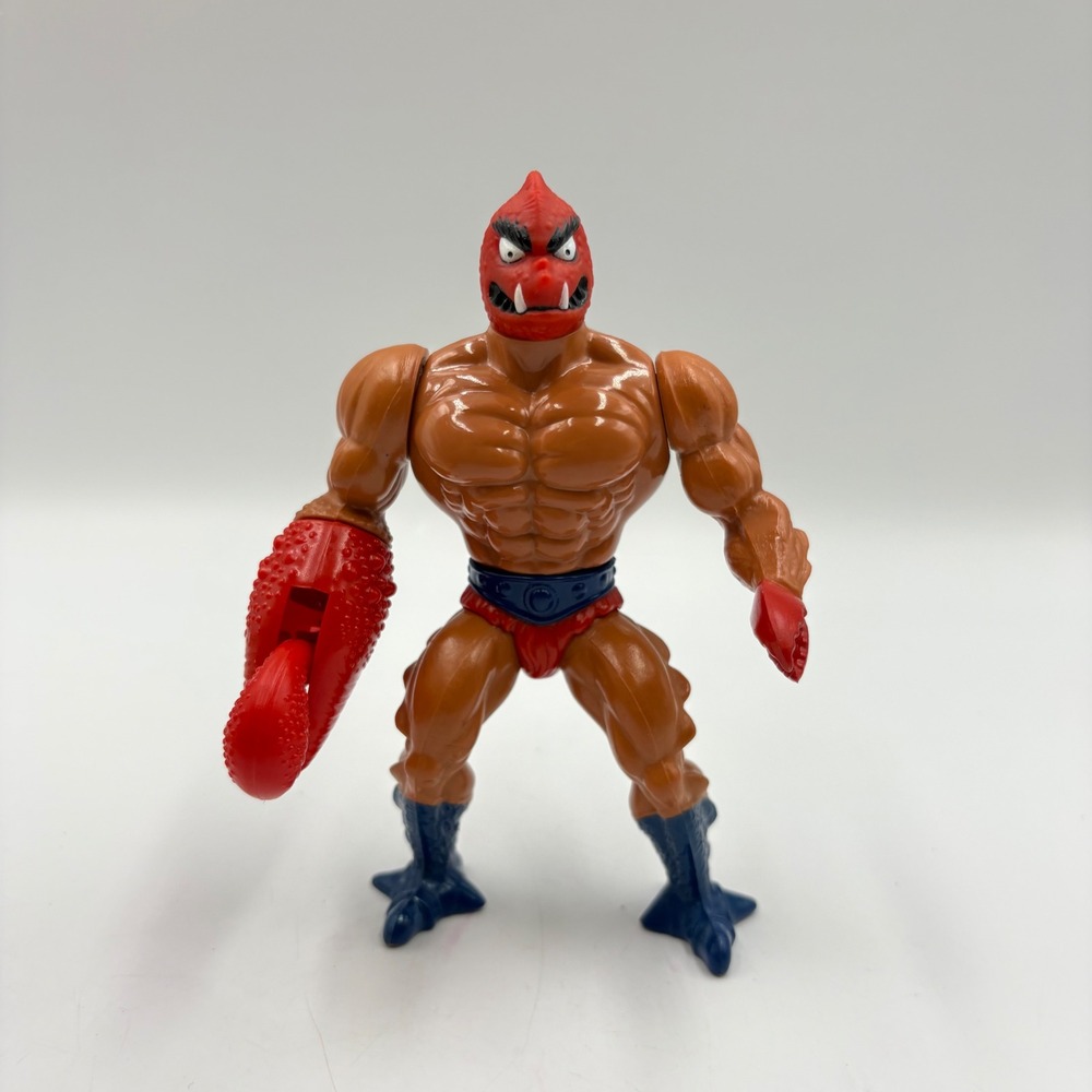 Mattel MOTU Clawful Action Figure Vintage 1981 Hong Kong Tan Red Good Condition